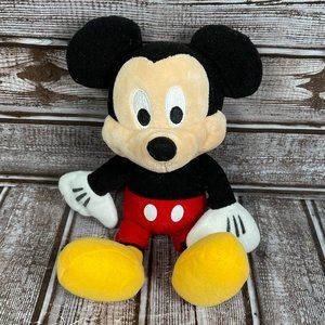 DISNEY Mickey Mouse Plush Toy 9.5” Stuffed Animal EUC